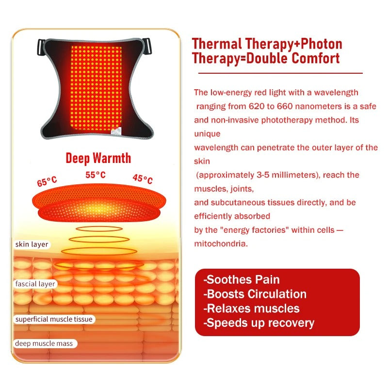 Red Light Heating Massage Hip Support